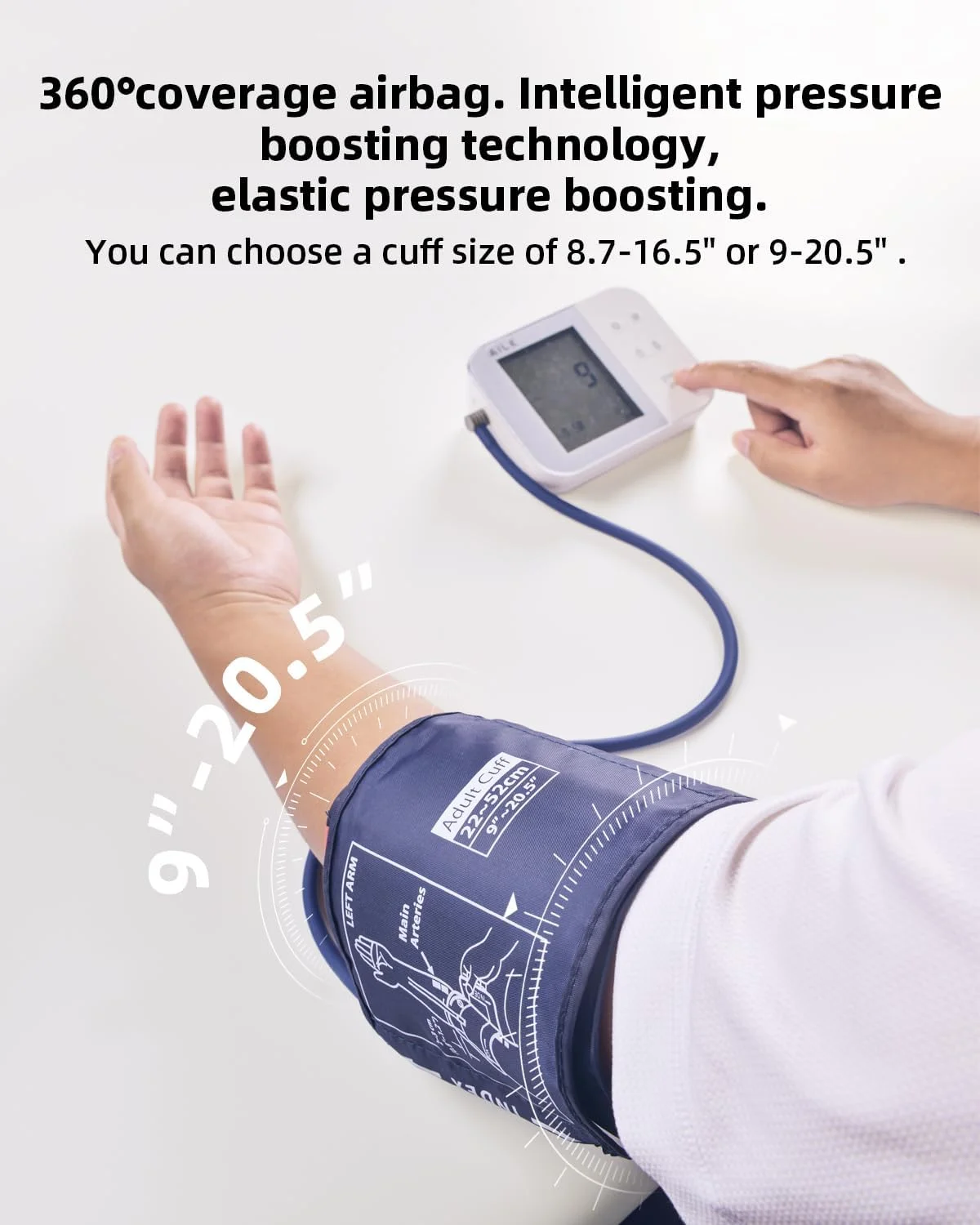 Blood Pressure Monitor for Home Use: AILE 111 Blood Pressure Machine - Blood Pressure Cuff (8.7-16.5) - Voice Broadcast - Accurate and Reliable Upper Arm BP Monitor