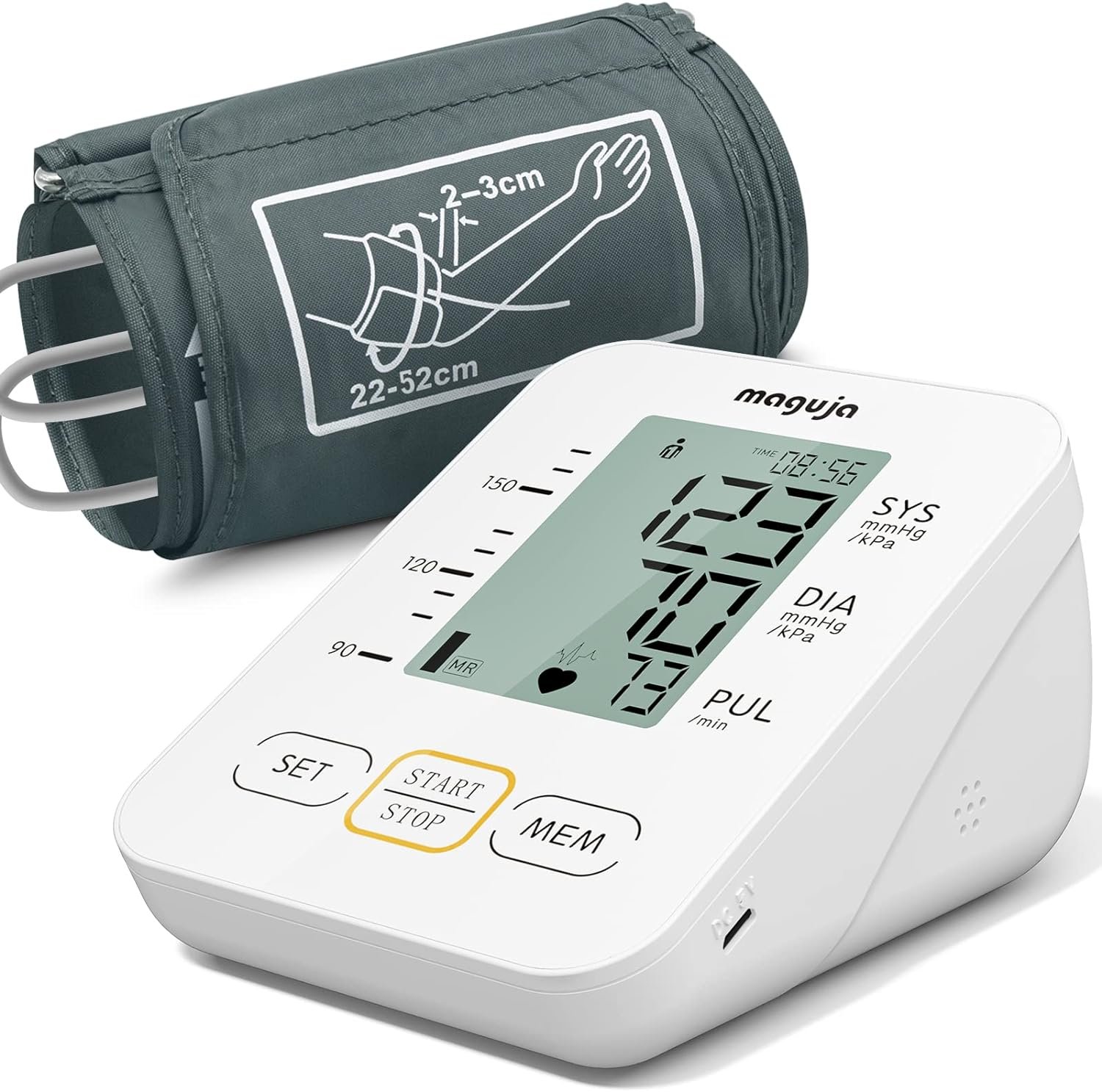 Blood Pressure Monitor,maguja Blood Pressure Machine,BP Monitor Automatic Upper Arm Cuff Digital with 8.7-17inches Adjustable Blood Pressure Cuff for Home Use