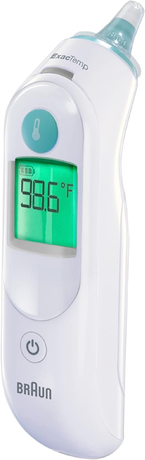 Braun ThermoScan 6, IRT6515 – Digital Ear Thermometer for Adults, Babies, Toddlers and Kids – Fast, Gentle, and Accurate with Color Coded Results