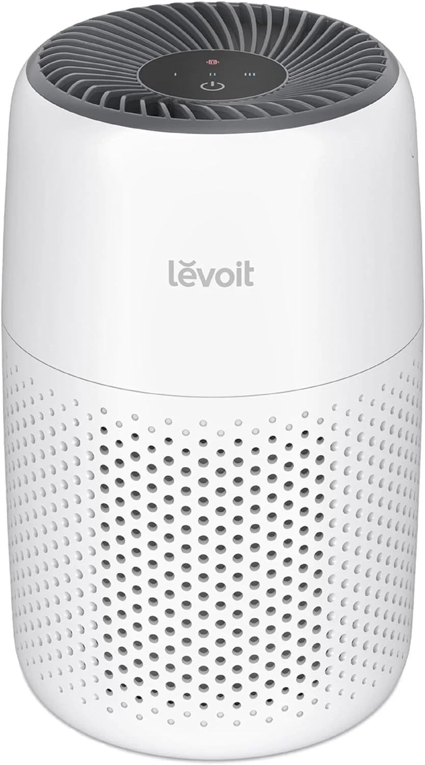 LEVOIT Air Purifiers for Bedroom Home, 3-in-1 Filter Cleaner with Fragrance Sponge for Better Sleep, Filters Smoke, Allergies, Pet Dander, Odor, Dust, Office, Desktop, Portable, Core Mini, White