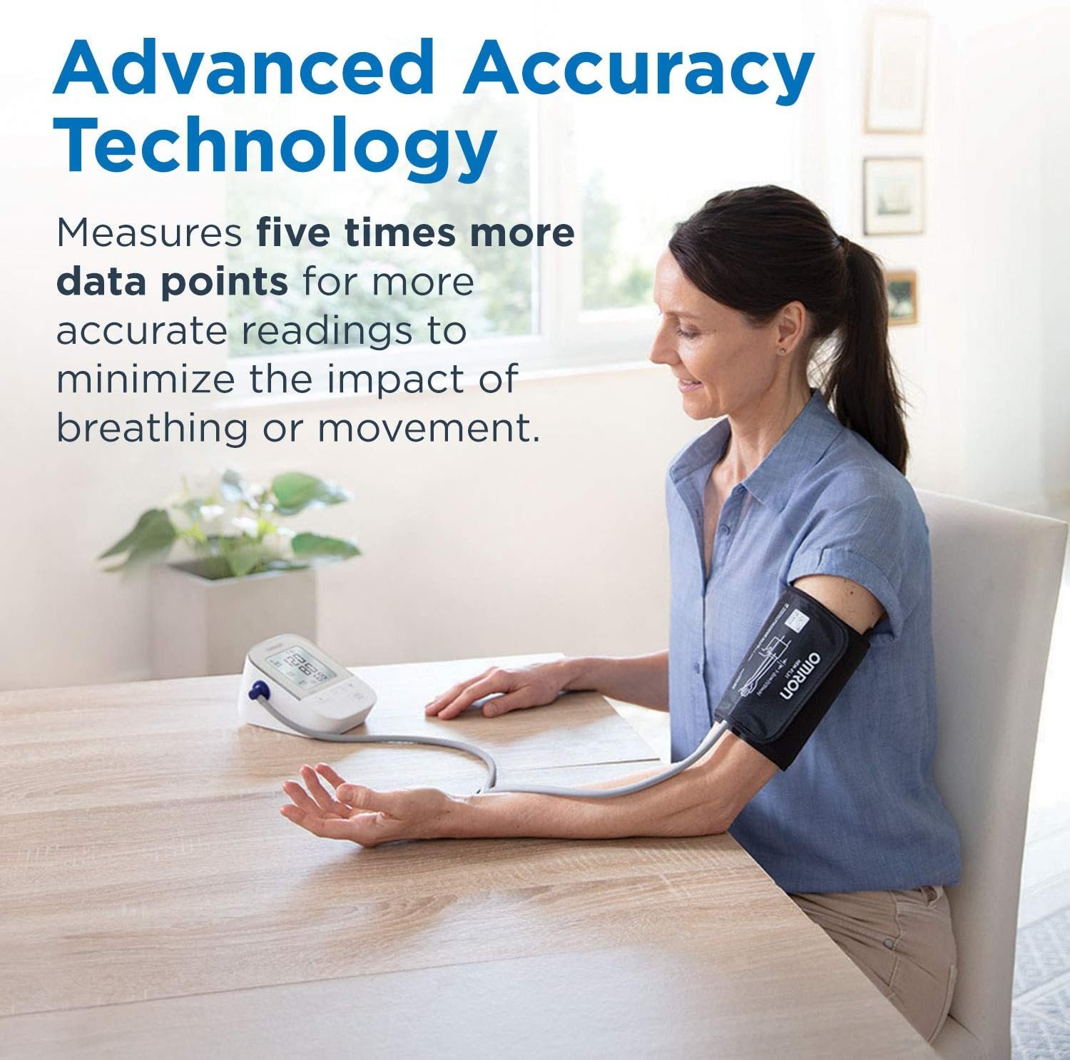 OMRON Silver Blood Pressure Monitor, Upper Arm Cuff, Digital Bluetooth Blood Pressure Machine, Stores Up To 80 Readings