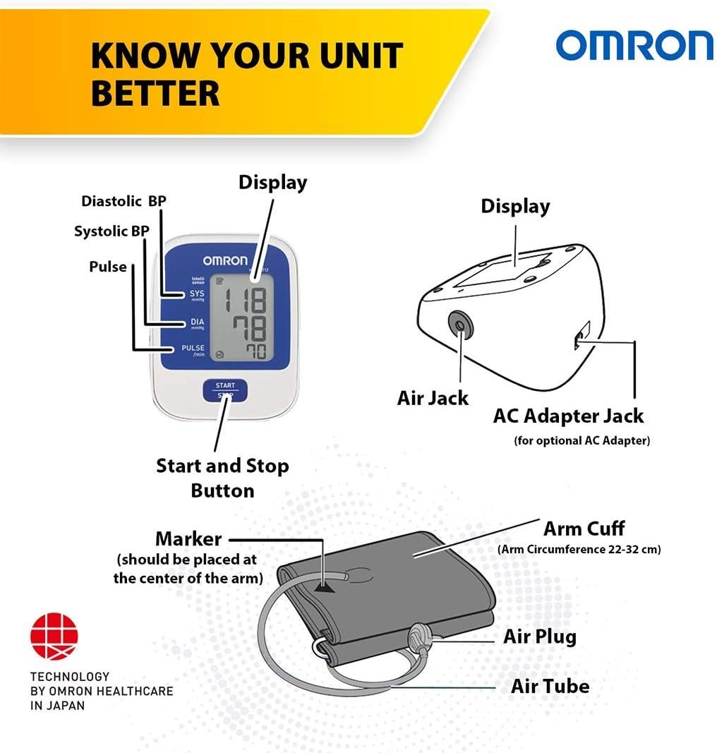 OMRON Silver Blood Pressure Monitor, Upper Arm Cuff, Digital Bluetooth Blood Pressure Machine, Stores Up To 80 Readings