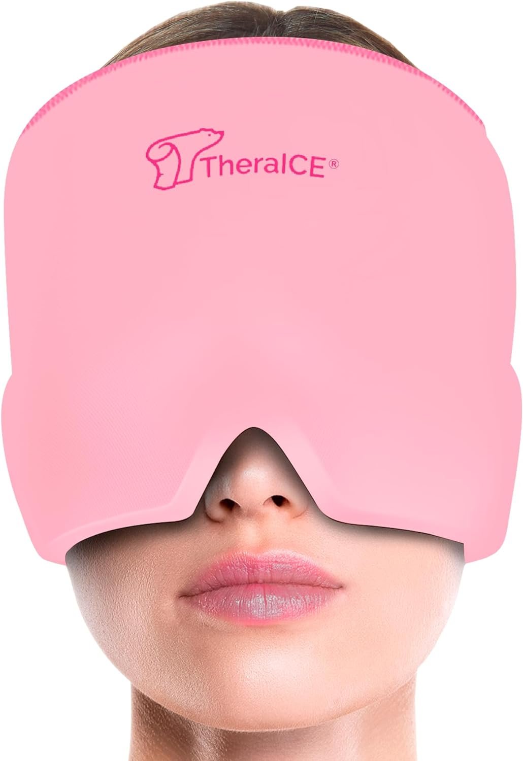 TheraICE Migraine Headache Relief Cap, Hot  Cold Therapy Hat, , Cool Gel Head Wrap, Ice Pack Mask, Cold Compress Migraine Relief Products Device for Tension  Stress
